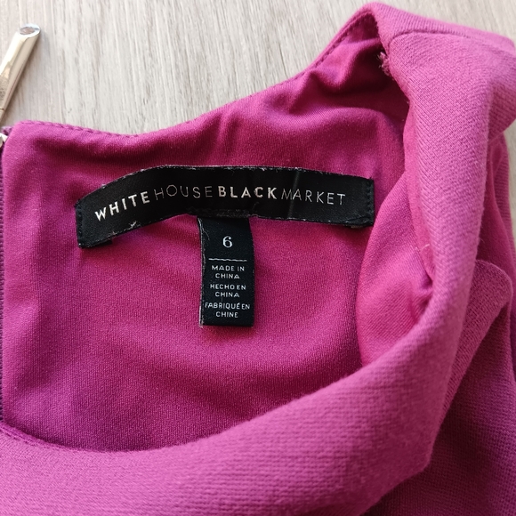 White House Black Market Sleeveless Fit & Flare A-line Dress Purple 6 - Picture 2 of 10